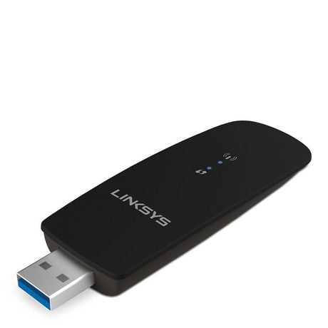 Adaptateur USB sans-fil AC1200 WUSB6300 de Linksys Prise en charge de Microsoft WindowsMD 10, 7, 8, XP, Vista