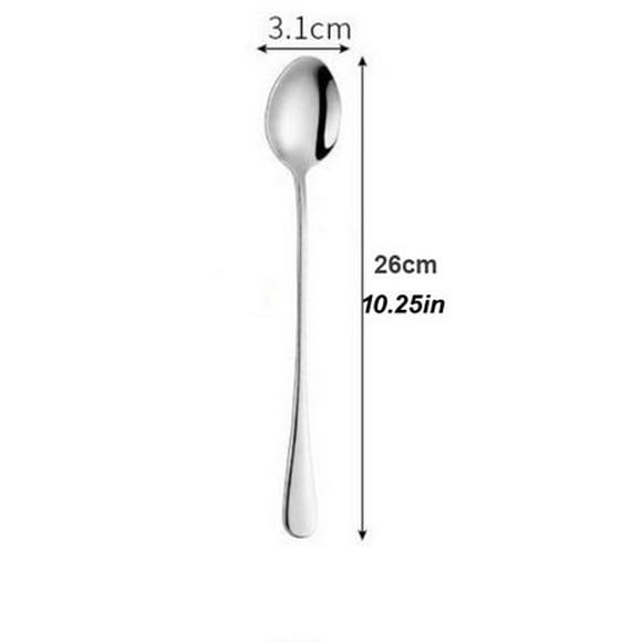 Sunwealth Bubble Tea / Cocktail Extra Long Stainless Steel Spoon Set, 10.25" in Length / 2 Pieces