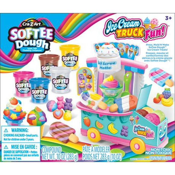 Cra-Z-Art Softee Dough Ice Cream Truck Fun, Sensory Dough for Kids, Ages 3+, Ages 3 and up