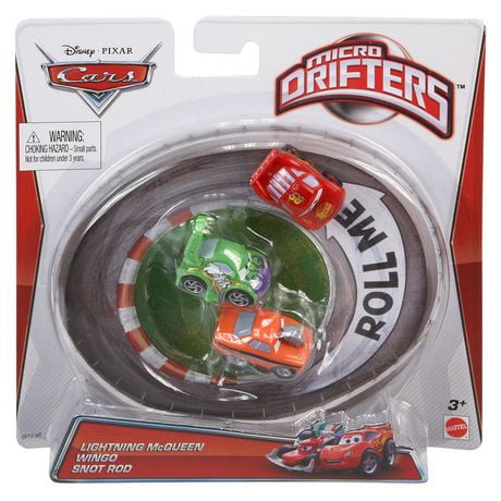 Disney/Pixar Cars Micro Drifters Lightning McQueen, Wingo and Snot Rod ...