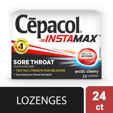 Cepacol® Instamax Arctic Cherry, Sore Throat Lozenges, 24 ct