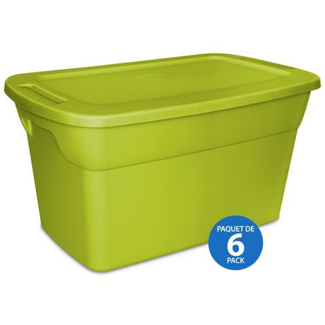 Sterilite 114L Tote- Green- 6 Pk | Walmart Canada