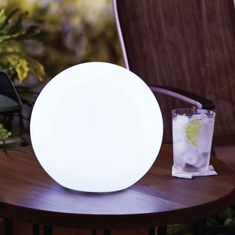 Mainstays 10 inch Solar Color Changing ORB Light, 9.6 in. Dia. x 9.1 in. H