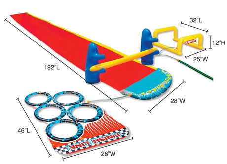 aqua blast obstacle course slide