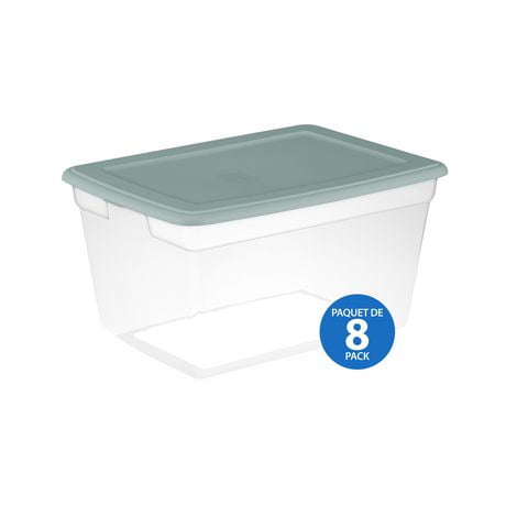 Sterilite 54.9 L Storage Box Blue- 8 Pk 