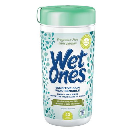 Wet Ones Sensitive Skin Alcohol-Free Hand Wipes, 40 Wet wipes