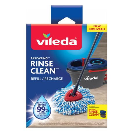 Vileda EasyWring RinseClean Spin Mop Microfibre Refill, Machine washable, reusable