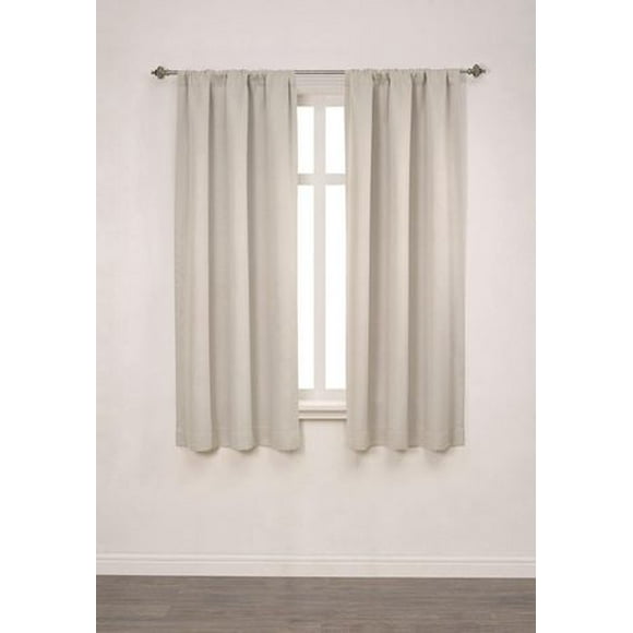 Mainstays Chambray Blackout 63" Window Panel Pair, 2 Panels, Each Panel: 40"x 63"