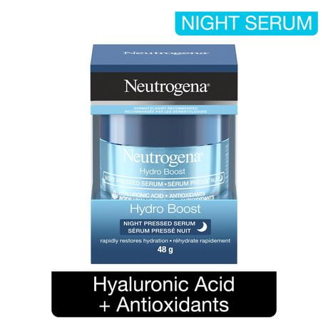 Neutrogena Hydro Boost Sérum pressé Nuit pour le visage avec acide hyaluronique purifié et antioxydants, pour une peau hydratée 48g