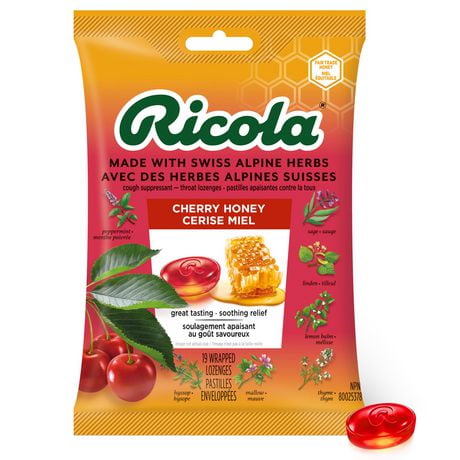 Ricola Cherry Honey Throat Drops,