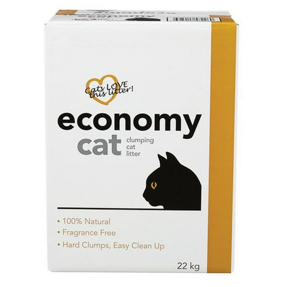 Litière agglomérante pour chat Economy Cat - 22kg Litière EconCat, 22 kg