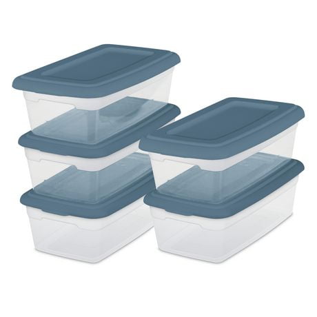 Sterilite Set Of (5) 5.7L Boxes- Blue | Walmart Canada