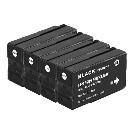 L Ink 4 Pack Compatible HP 952XL Black High Yield Ink Cartridge   6000197604867 