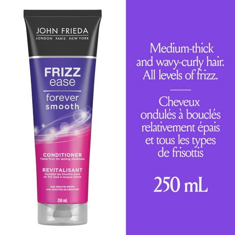 Revitalisant d’immunité contre les frisottis Frizz Ease Forever Smooth de John Frieda 250 ml