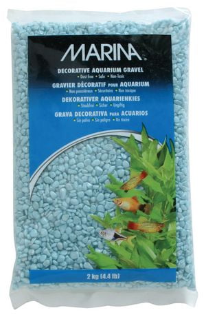 Marina Decorative Aquarium Surf Gravel, 2 Kg, Blue 2kg