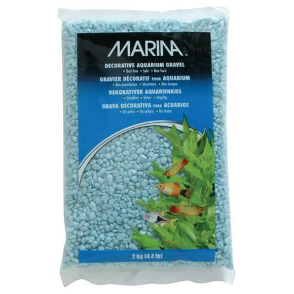 Gravier décoratif Marina pour aquairum, azurin