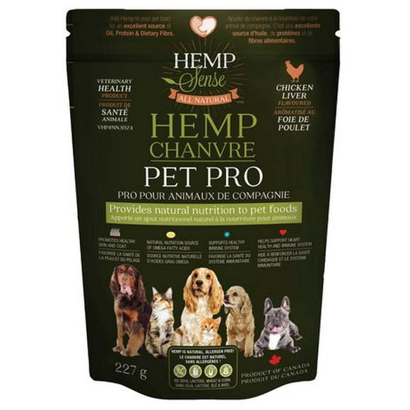 Hemp Sense Supplément Pet Pro Supplément nutritionnel naturel  227 Grammes