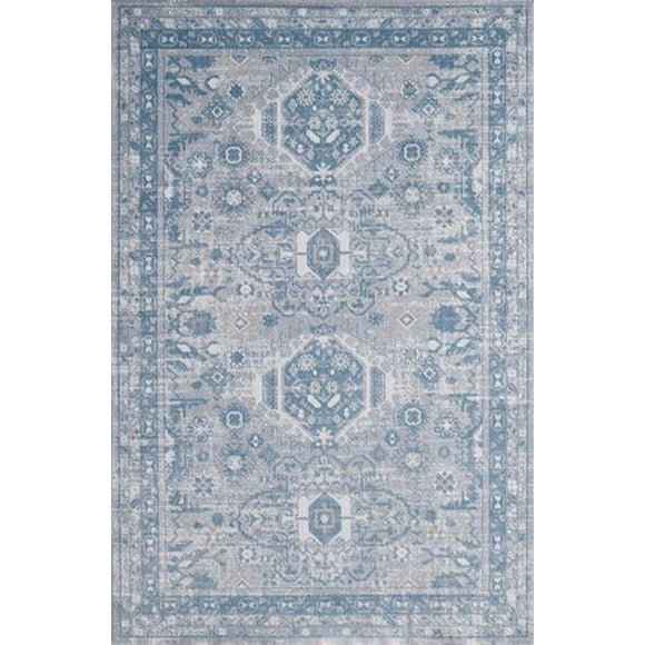 Rug Ease Abril Grey and Blue Area Rug