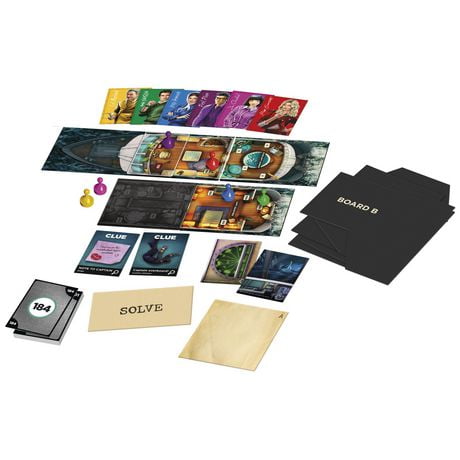 Clue Board Game Sabotage on the High Seas, Clue Escape Room Game, Murder Mystery Games, Cooperative Family Board Game, Ages 10 and up, 1-6 Players