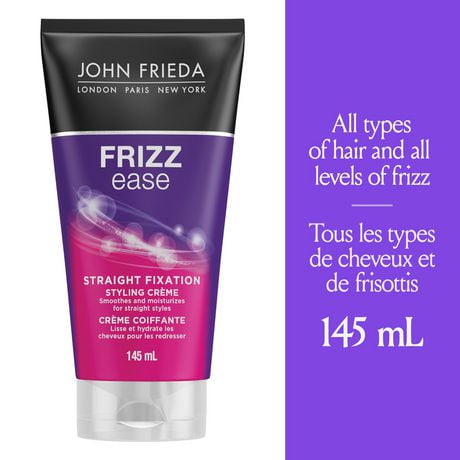 John Frieda Frizz Ease Straight Fixation Styling Crème for Sleek, Beautiful Hair, Styling Crème | 145 mL