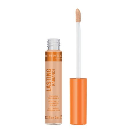 Rimmel Lasting Radiance Concealer, illuminates skin, infused with Vitamin C & Radiance pearls for fresh glow, Full coverage, 100% Cruelty-Free, Long lasting radiant concealer