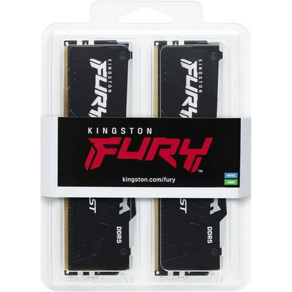 Kingston Fury Beast DDR5 RGB 64GB (2x32GB) 5200MT/s DDR5 CL40 DIMM Desktop Gaming Memory Kit of 2 (KF552C40BBAK2-64)
