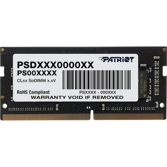 PATRIOT Memory Signature Line DDR4 8 Go (1x8 Go) fréquence sodimm, 2400 MHz (pc4-19200) 1,2 Volt (PSD48G240081S)