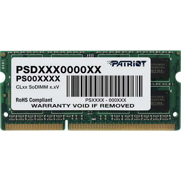 PATRIOT Signature 4 Go PC3-10600 (1333 MHz) DDR3 SODIMM Notebook Memory (PSD34G13332S)