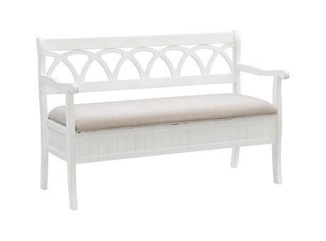 Harland Storage Bench, White - Walmart.ca