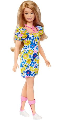 Barbie Fashionistas Doll 208 Barbie Doll with Down Syndrome Wearing Floral Dress Walmart