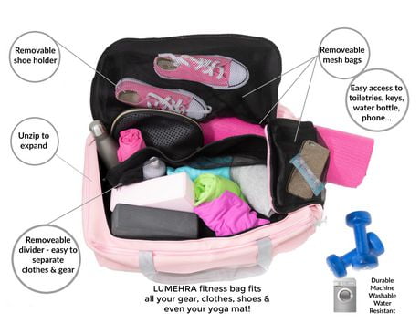 gym duffle bag with water bottle holder