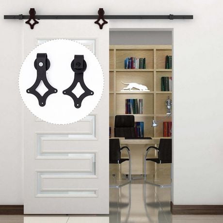 HomCom Modern 6' Interior Sliding Barn Door Kit | Walmart Canada