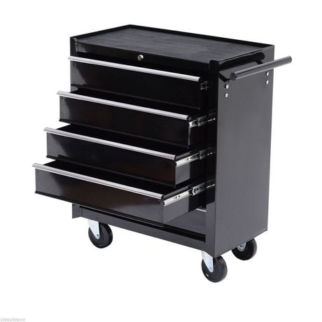 Soozier 5 Drawer Storage Tool Box with Wheels