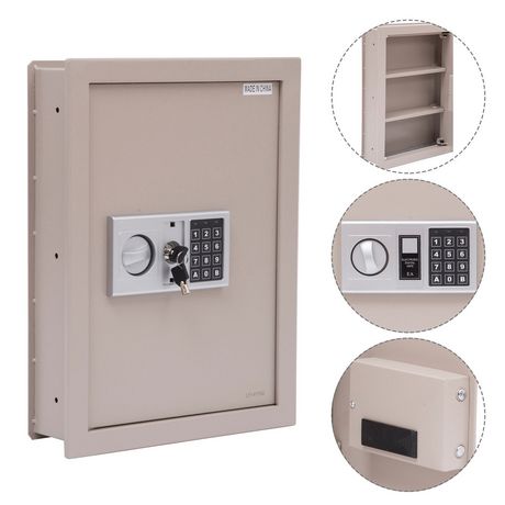 Homcom Flat Superior Electronic Wall Safe Canada - Stack On Wall Safe Canada