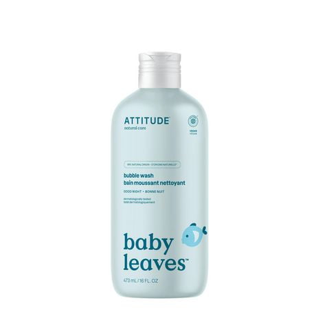 ATTITUDE baby leaves, Bubble Wash, Good Night, 473 mL