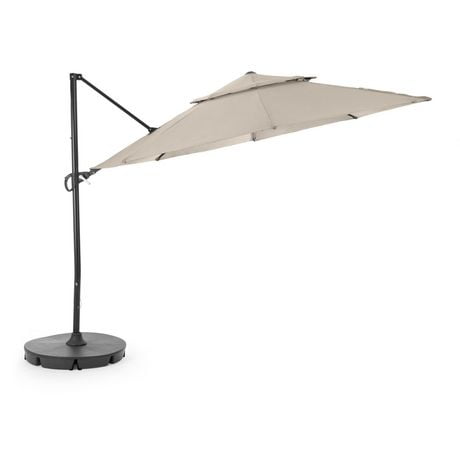 hometrends Round Offset Umbrella and Base | Walmart Canada