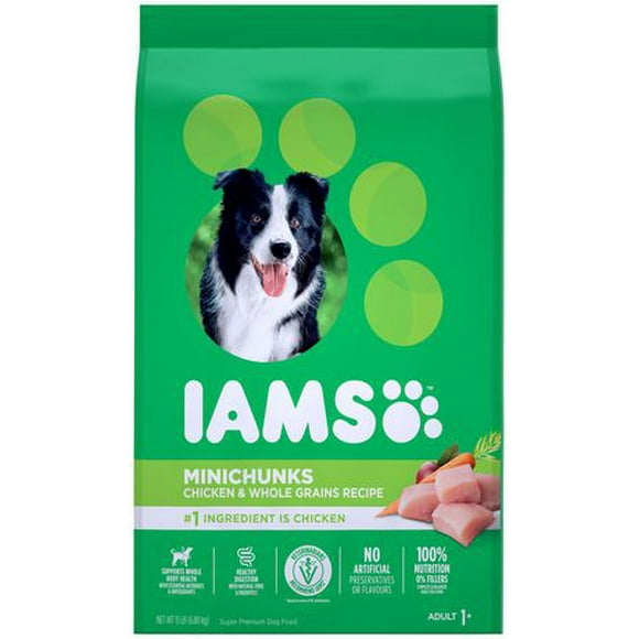 Iams Minichunks Chicken & Whole Grains Recipe Dry Dog Food, 1.5-17.46kg