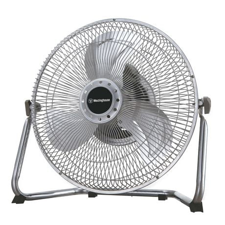 Westinghouse 12" High Velocity Fan, Metal Construction, 3 Speeds Control, 3 Blades