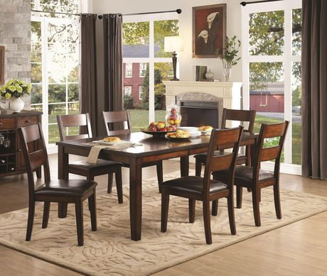 Topline Home Furnishings Burnished Espresso Dining Table - Walmart.ca