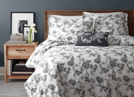 Hometrends 4 Piece All Over Duvet Cover Set Walmart Canada