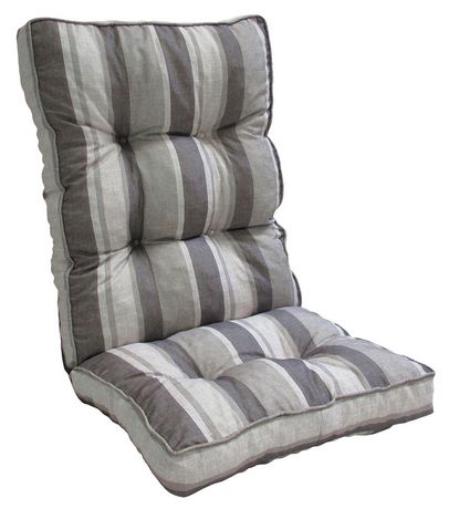 Hometrends Tan Stripe High Back Cushion, High Back Outdoor Chair Cushions Canada