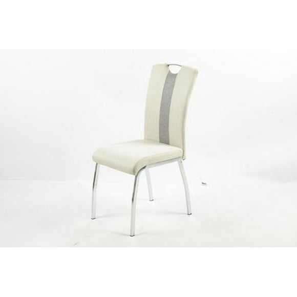 Aerys Jane Fabric upholstered Dining chairs in Light Grey(Set of 4)