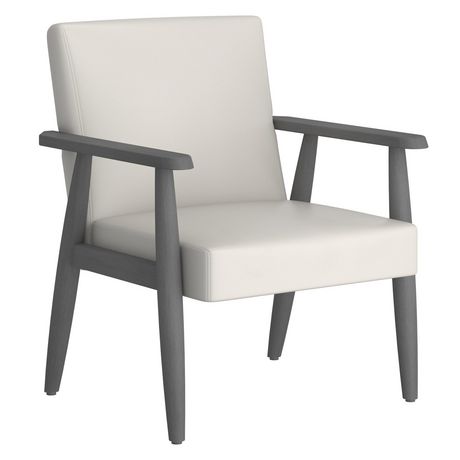 Mid Century Modern Fabric Accent Chair In Grey Walmart Canada   6000205613760 