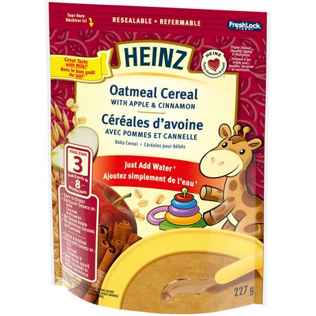 Cereales D Avoine Avec Pommes Et Cannelle Heinz Bebes Walmart Canada