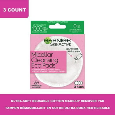 Garnier SkinActive Micellar Cleansing Eco Pads, Resists up to 1000 washes