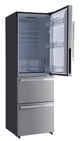 Galanz 24” 3 Door Bottom Freezer Refrigerator, 12.4 cu.ft., Counter ...