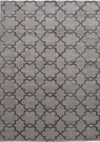 eCarpetGallery Chateau Light Grey Polypropylene Rug 5'5