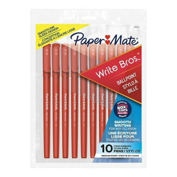 Paper Mate Write Bros. Medium Point, Red, 10 Count, Ballpoint pen