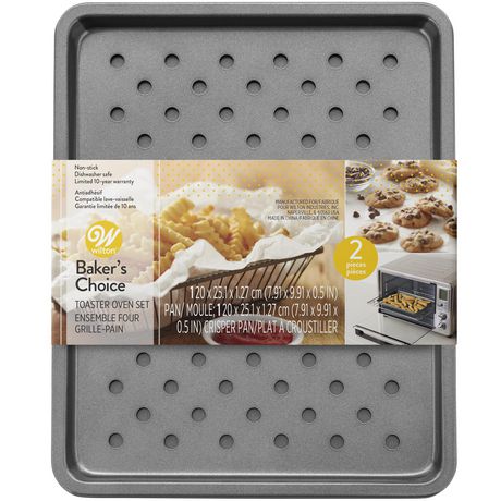 E-far Plaque de cuisson en acier inoxydable avec grille de cuisson 31,5 x  24,6 cm, plaque à biscuits pour four, plateau en métal à rebords avec  grille