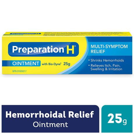 Preparation H® Multi-Symptom Hemorrhoid Treatment Ointment with Bio-Dyne, 25g Tube, 25 g